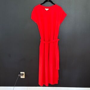 On 34th women’s red dress